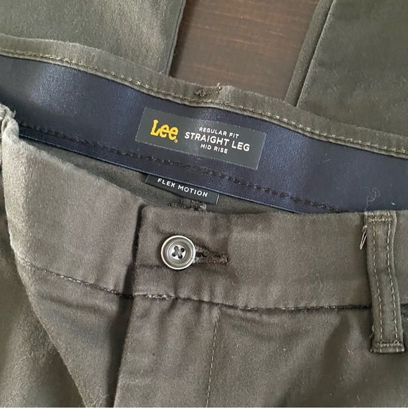 Lee Dark Green Straight Leg Mid Rise Trouser - Women’s 12 - Picture 6 of 7